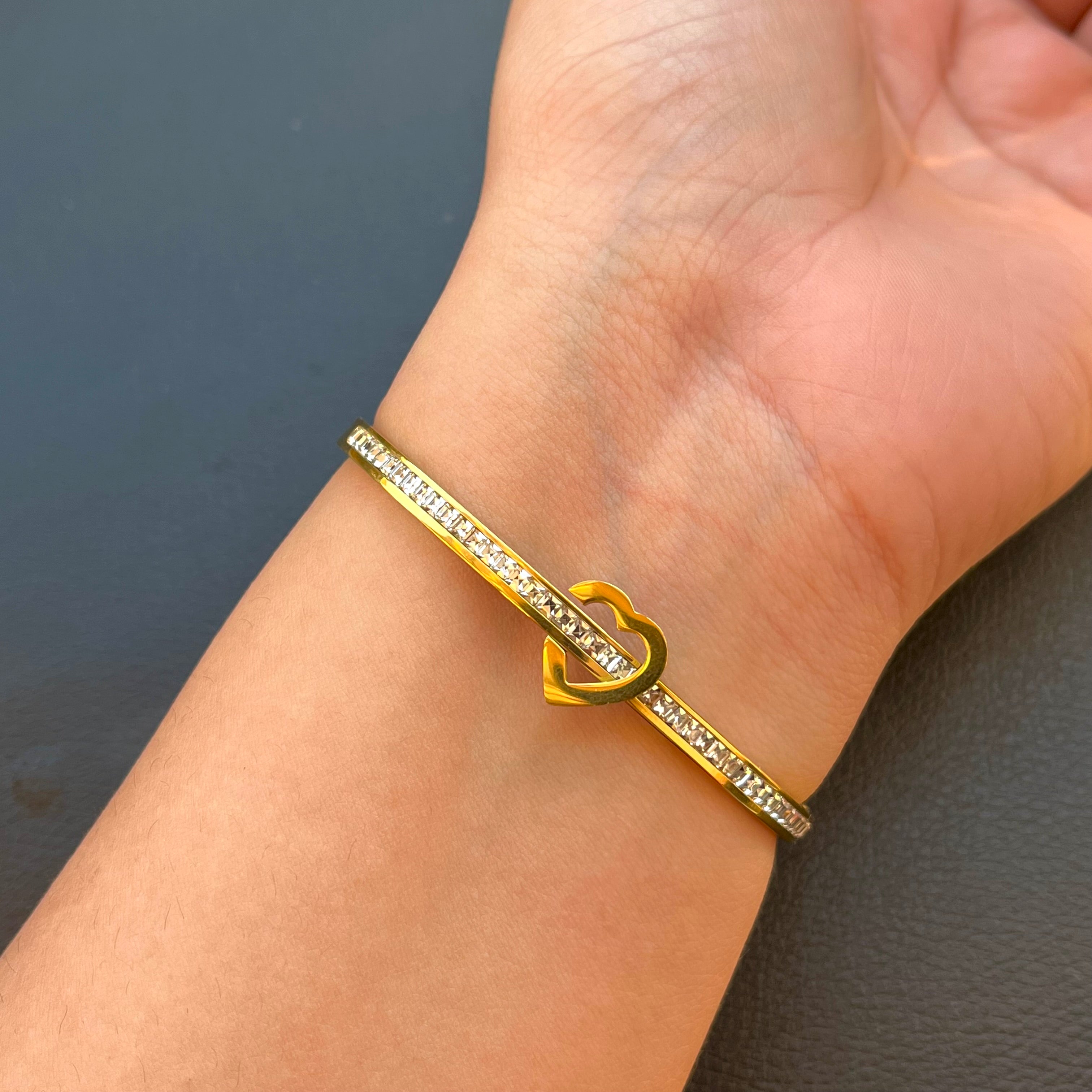 Erica Heart Diamond Cuff