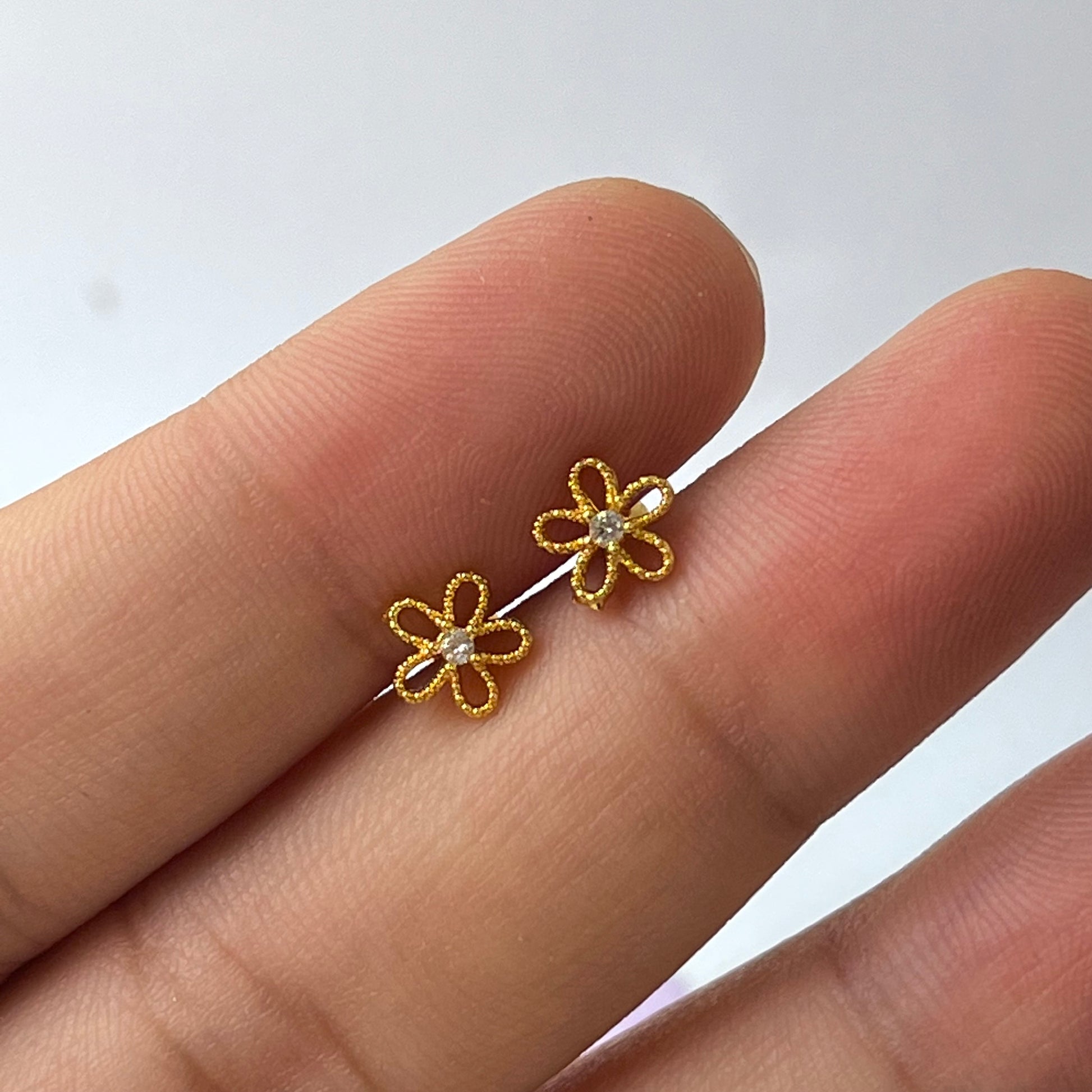 Lily Flower Ball Back Studs