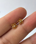 Lily Flower Ball Back Studs