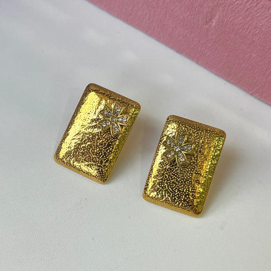 Vexa Square Flower Earrings