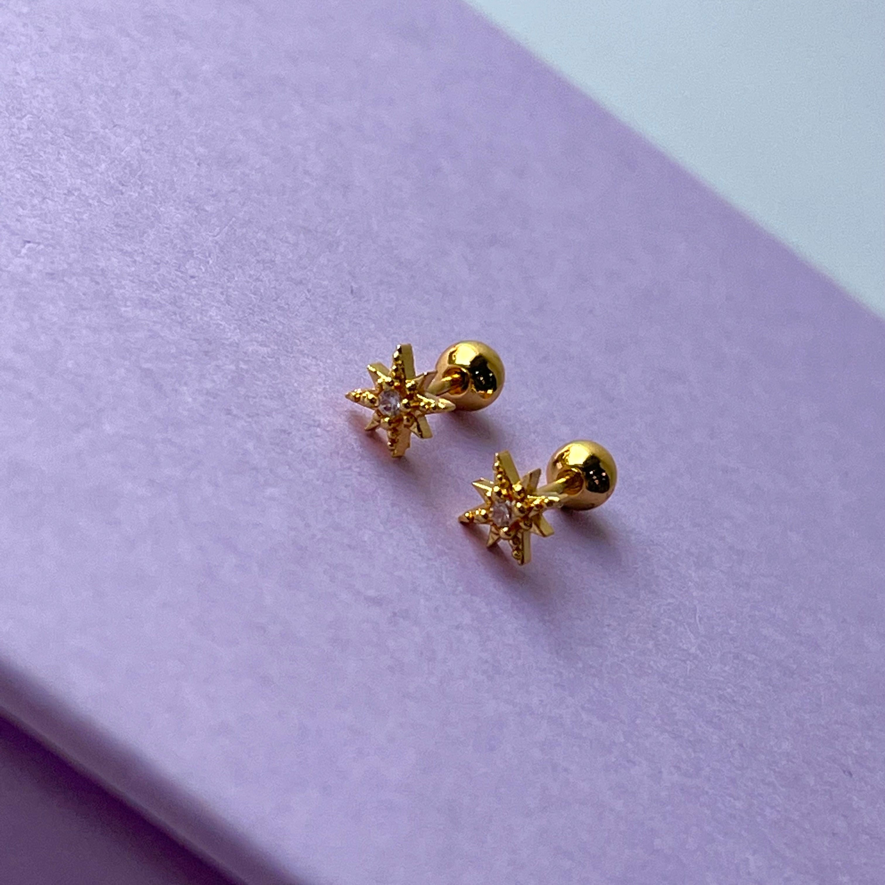 Starly Star Ball Back Studs