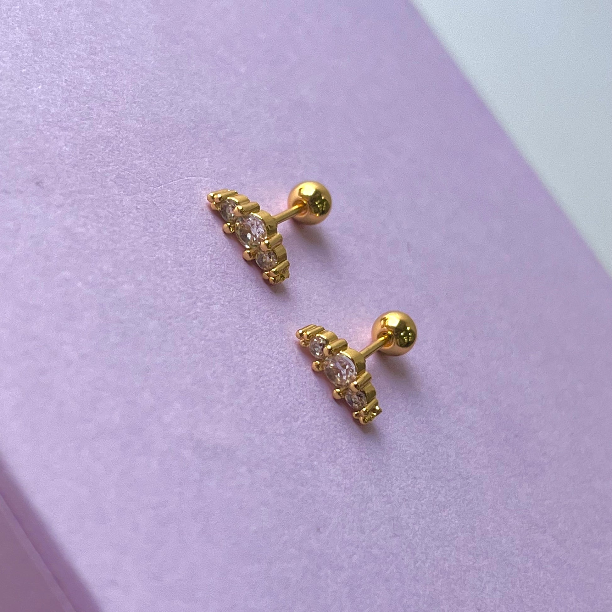Heliz Diamond Ball Back Studs