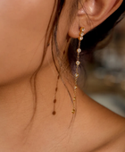 Shelin Diamond Drop Long Earrings