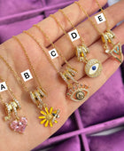 Eva Charms Coloured Necklace