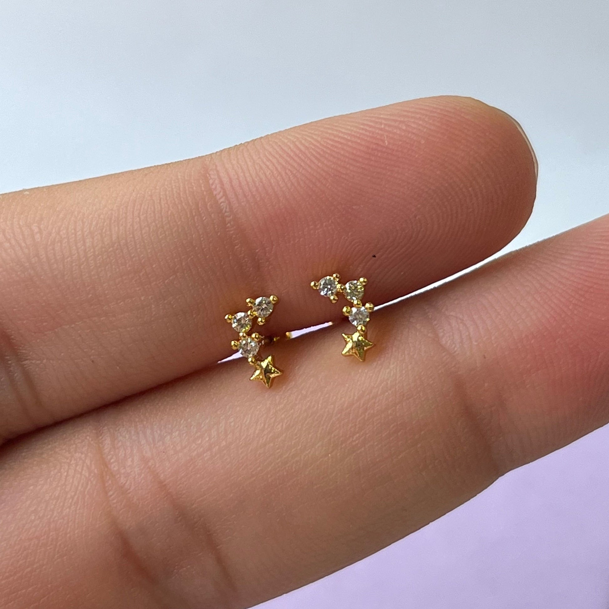 Stella Diamond Ball Back Studs