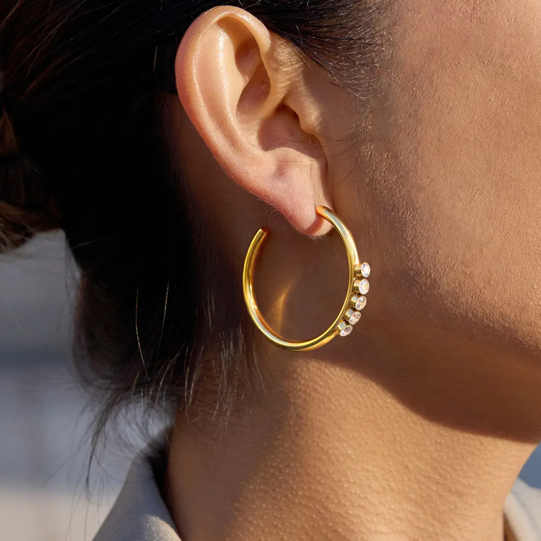 Aeic Five Diamond Classy Hoop