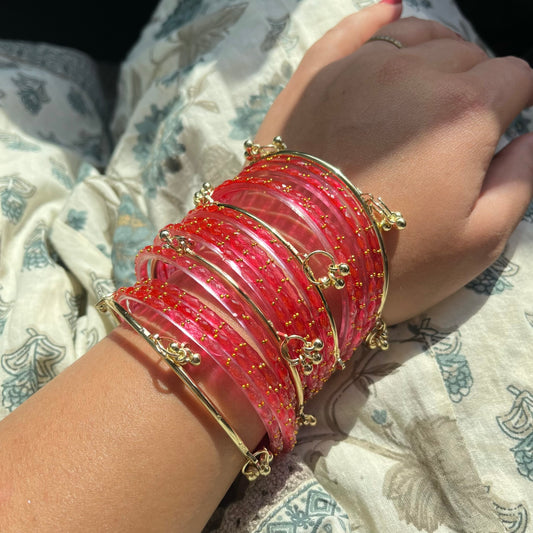 Gulabi Pink Kashmiri Bangles Set