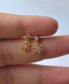 Snowflake Hanging Ball Back Studs