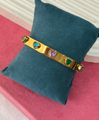 Ovali Coloured Heart Cuff