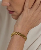 Chunky Pipa Chain Gold Bracelet