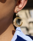 Wishing Moon Diamond Earrings