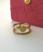 Geoni Coin Double Ring