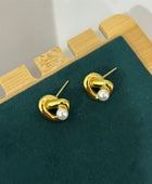 Pearl Cute Knot Earrings