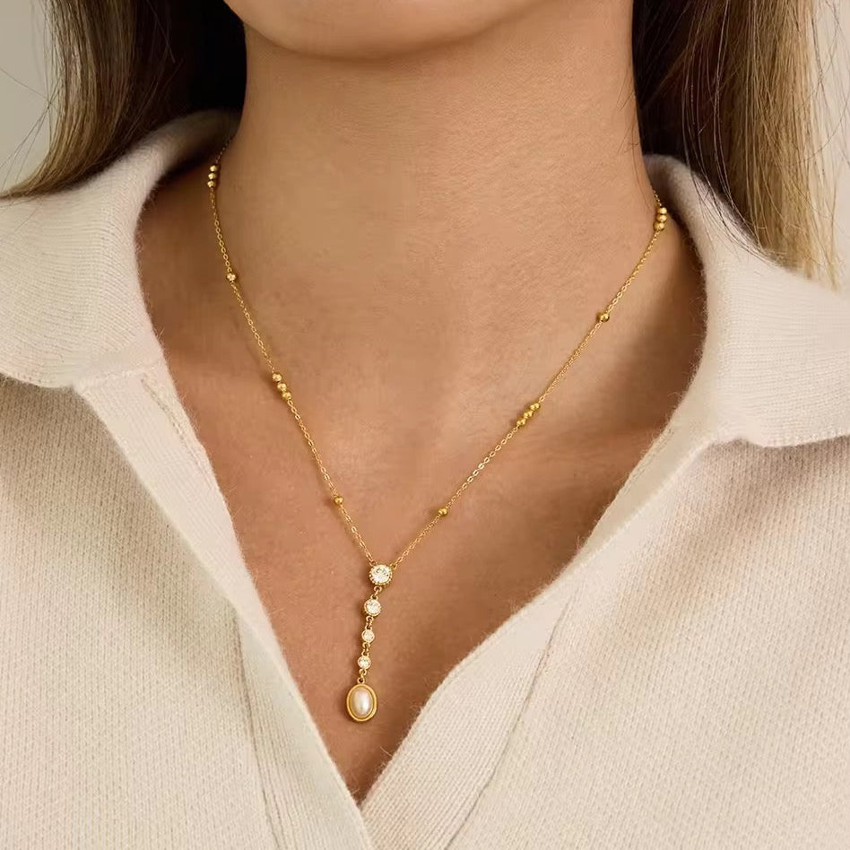 Juri Pearl Diamond Necklace