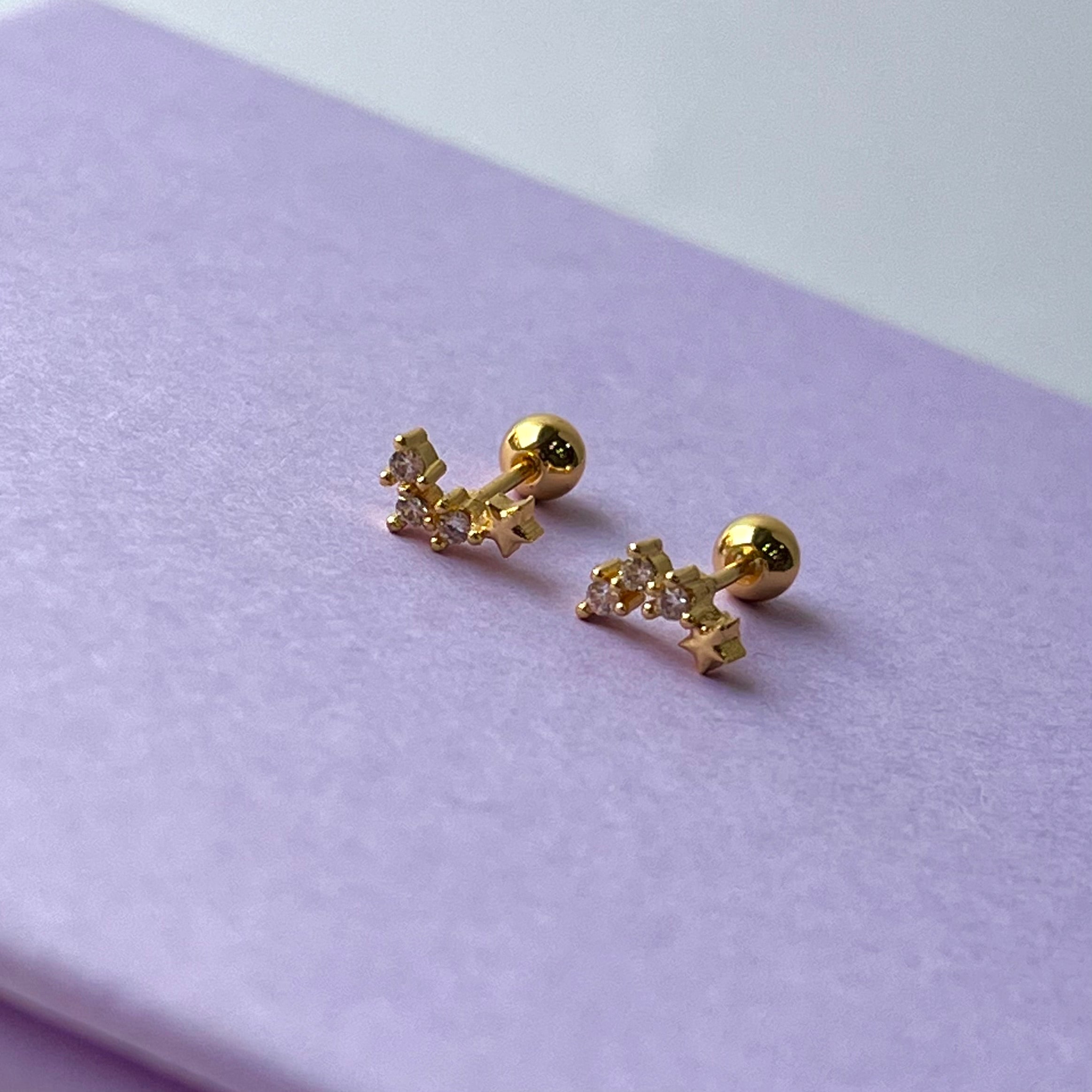 Stella Diamond Ball Back Studs