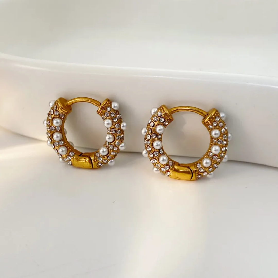 Quincy Pearl Diamond Dreamy Hoops