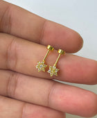 Flower Helix Ball Back Studs