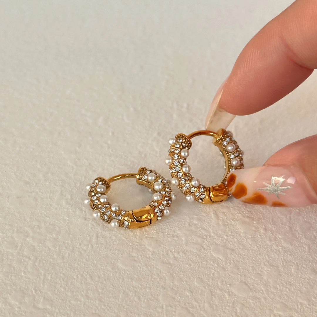 Quincy Pearl Diamond Dreamy Hoops