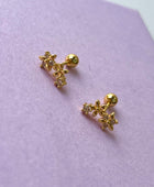 Lily Flower Ball Back Studs