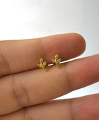 Sia Leaf Ball Back Studs