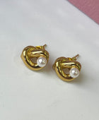 Pearl Cute Knot Earrings