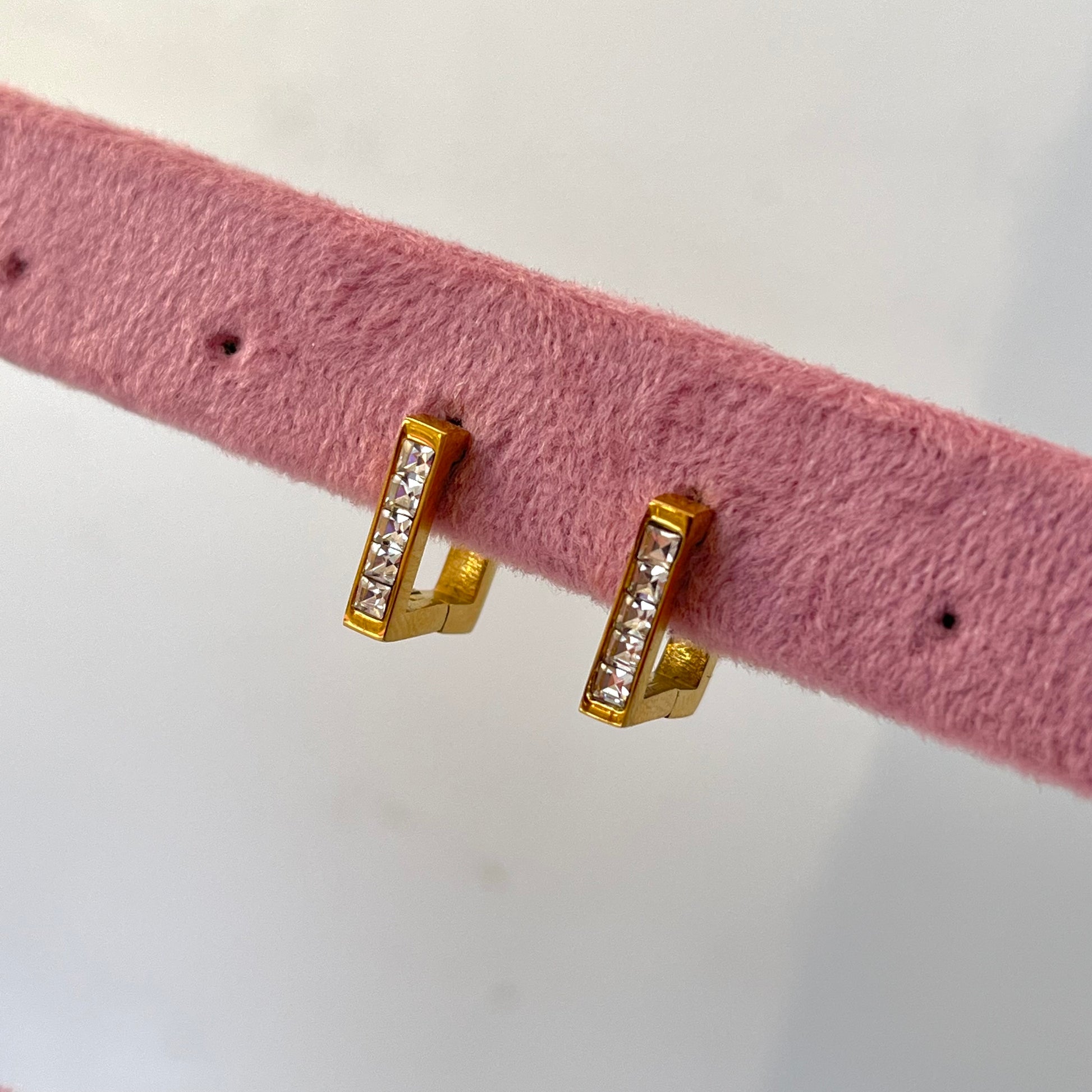 Ruhi Mini Square Diamond Hoops