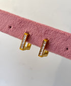 Ruhi Mini Square Diamond Hoops