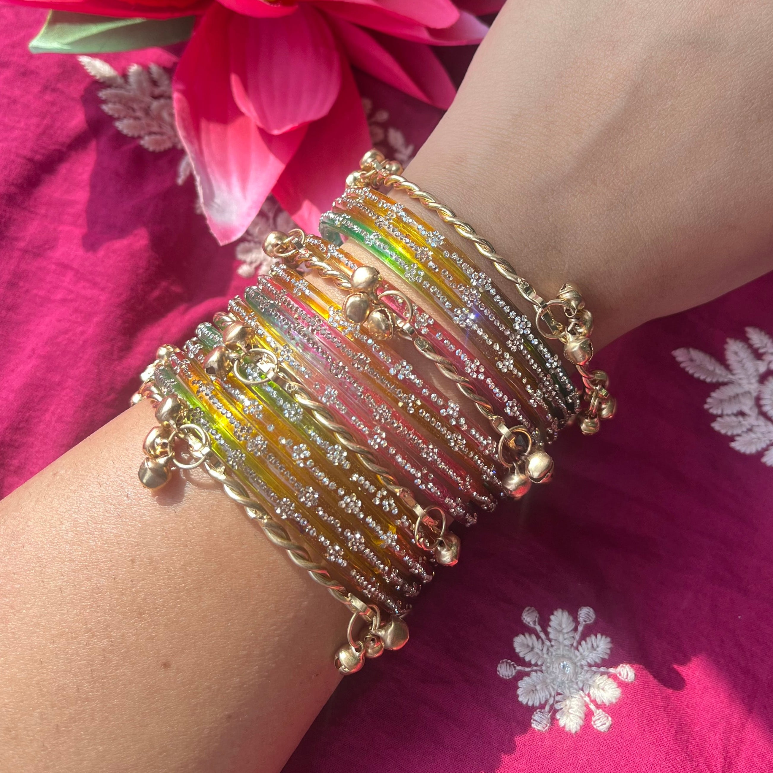 Shama Kashmiri Ghungroo Bangles set