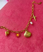 Shell Flower Charm Bracelet