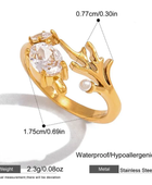 Dripping Drop Pearl Solitaire Ring