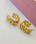 Suzan Net Diamond Hoops