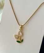Dora Tulip Diamond Necklace