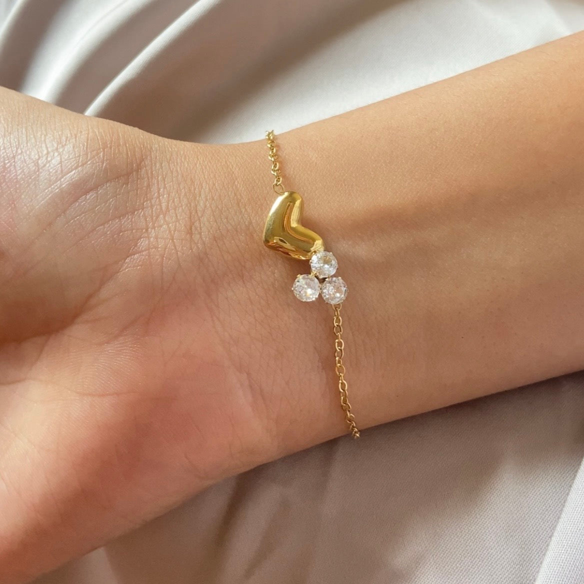 Segue Double Heart Diamond Bracelet