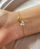 Segue Double Heart Diamond Bracelet