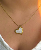 Ceio White Heart Necklace