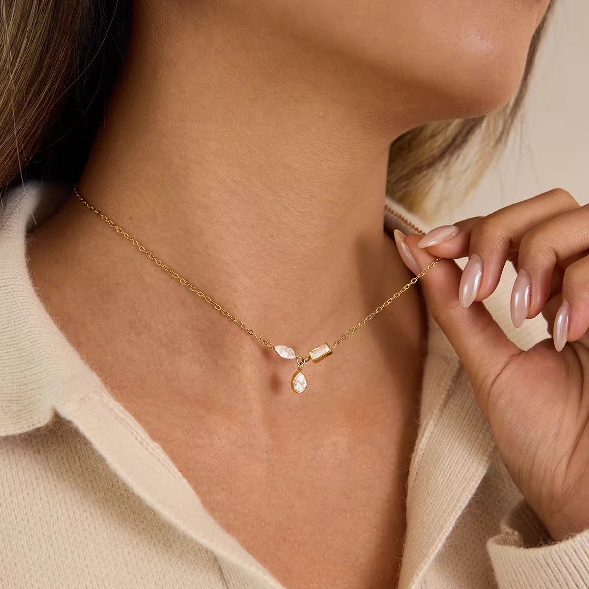 Sohini Tri Diamond Necklace