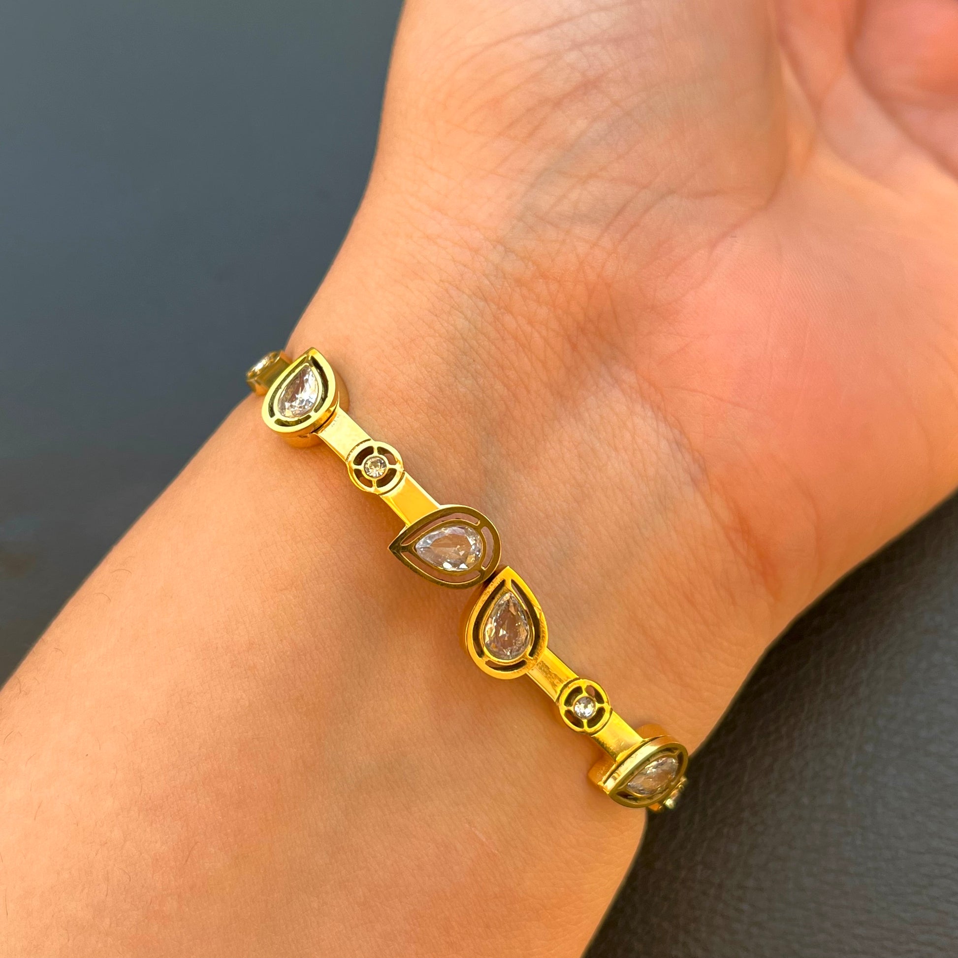 Jeri Almond Diamond Cuff