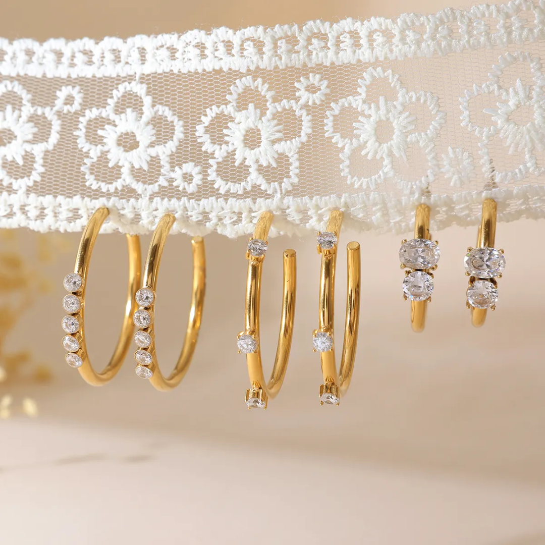 Aeic Five Diamond Classy Hoop