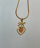 Mauvei Pink Heart Necklace
