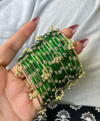 Hariyali Green Kashmiri Bangles Set