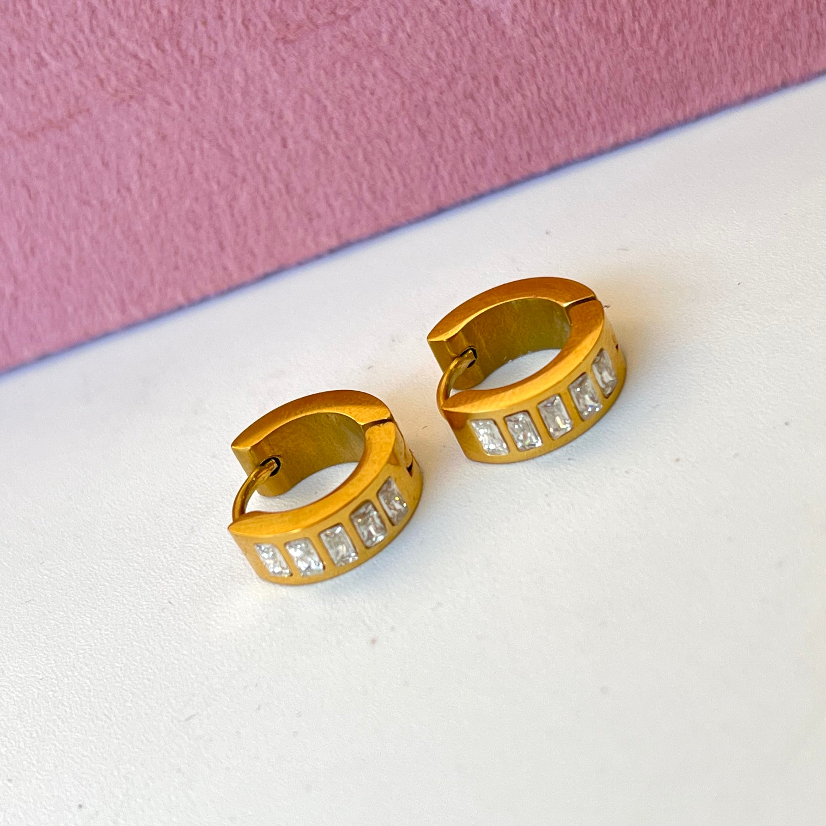 Georgie Round Diamond Hoops