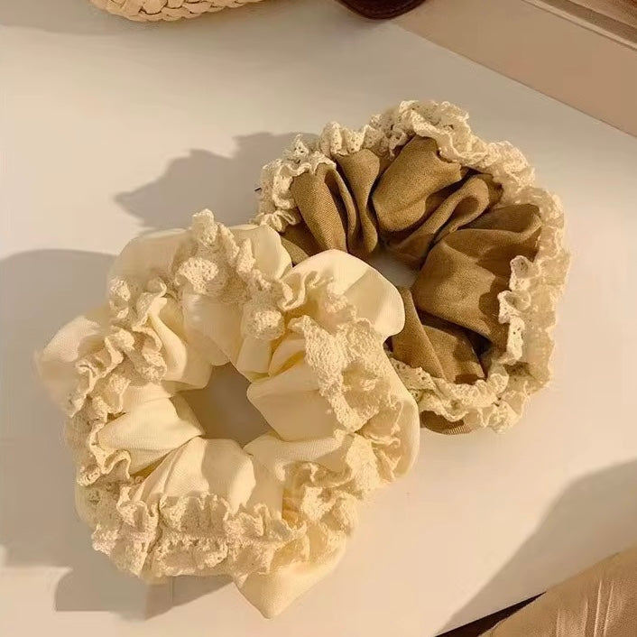 Frill Creamy Cute Scrunchies