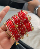 Radha Red Kashmiri Bangles Set