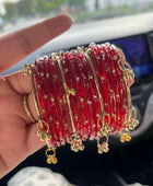Radha Red Kashmiri Bangles Set