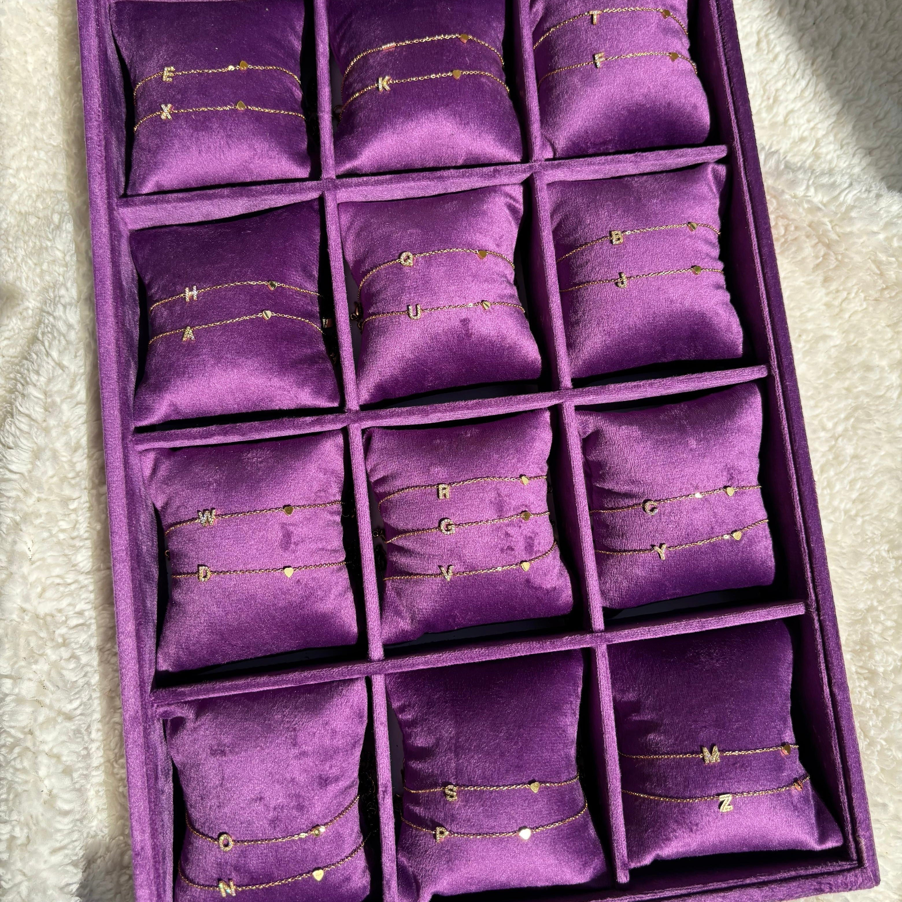 Selina Initial Letter Diamond Minimal Bracelet