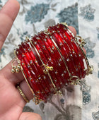 Radha Red Kashmiri Bangles Set