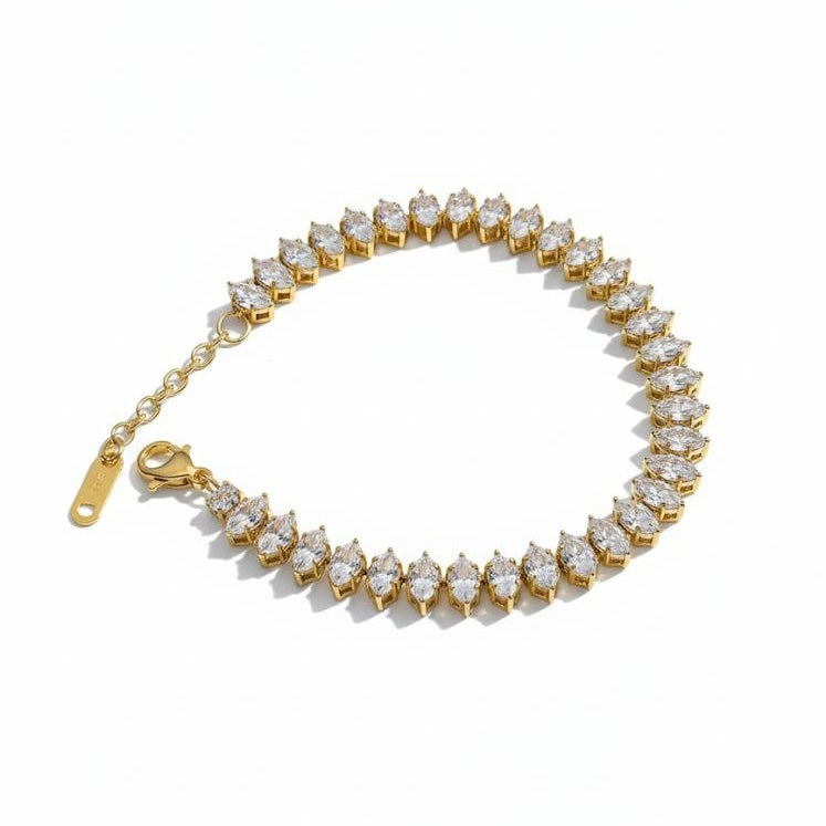 Celesti Tennis Gold Bracelet