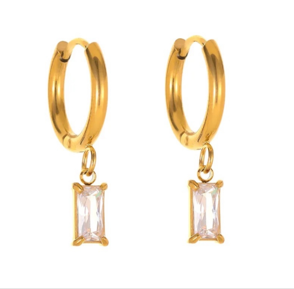 Ramo White Gold Huggies