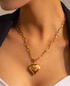 Falling Heart Gold Necklace