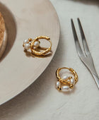 Martina Pearl Hanging Earrings